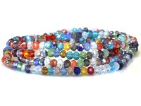 Armband mit Kristallperlen, Crystal Glasperlen, Gummiband, farbig, Länge ca. 100cm