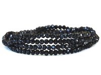 Armband mit Kristallperlen, Crystal Glasperlen, Gummiband, schwarz, Länge ca. 40cm