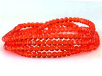 Armband mit Kristallperlen, Crystal Glasperlen, Gummiband, dunkelorange, Länge ca. 40cm