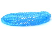 Armband mit Kristallperlen, Crystal Glasperlen, Gummiband, türkis matt, Länge ca. 40cm