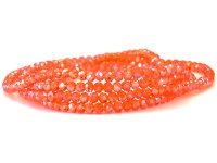 Armband mit Kristallperlen, Crystal Glasperlen, Gummiband, orange, Länge ca. 40cm